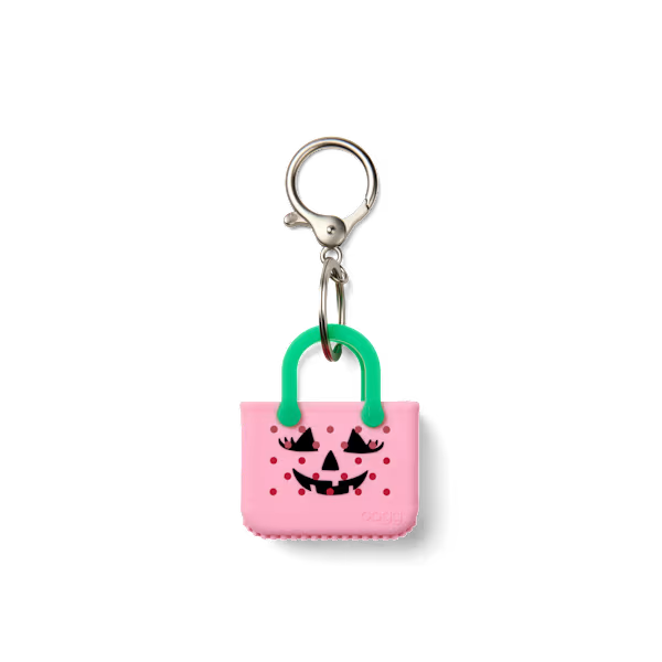 Tiny Tote Keychain - Pink Bogg O' Lantern